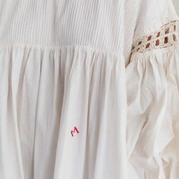 Story MFG. Mon Dress in Ecru Top Stitch - Picture 9 of 10